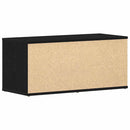 TV-skab med skuffe Sort eg 80 x 34 x 36 cm Konstrueret træ