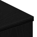 TV-skab med skuffe Sort eg 80x34x30 cm Konstrueret træ