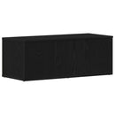 TV-skab med skuffe Sort eg 80x34x30 cm Konstrueret træ