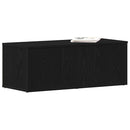 TV-skab med skuffe Sort eg 80x34x30 cm Konstrueret træ