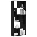 bogreol 67x24x161 cm konstrueret træ sort egetræsfarve