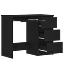 skrivebord 90x45x76 cm konstrueret træ sort-eg