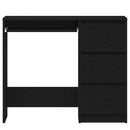 skrivebord 90x45x76 cm konstrueret træ sort-eg