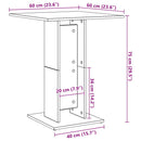 bistrobord sort egetræ 60x60x75 cm konstrueret træ