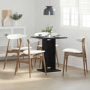 bistrobord sort egetræ 60x60x75 cm konstrueret træ