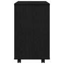 sidebord sort egetræ 70x35x60,5 cm konstrueret træ