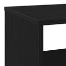 sidebord sort egetræ 70x35x60,5 cm konstrueret træ