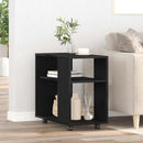 sidebord sort egetræ 70x35x60,5 cm konstrueret træ