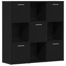 bogreol 90x28x90 cm konstrueret træ sort egetræsfarve