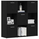 bogreol 90x28x90 cm konstrueret træ sort egetræsfarve