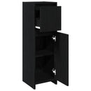 Badeværelsesskab Sort eg 30 x 30 x 95 cm Konstrueret træ