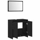 Badeværelsesskab Sort eg 60 x 33 x 60 cm Konstrueret træ