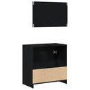 Badeværelsesskab Sort eg 60 x 33 x 60 cm Konstrueret træ