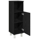 Badeværelsesskab Sort eg 30 x 30 x 95 cm Konstrueret træ
