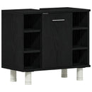 Badeværelsesskab Sort eg 60 x 32 x 54 cm Konstrueret træ