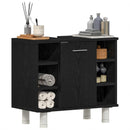Badeværelsesskab Sort eg 60 x 32 x 54 cm Konstrueret træ