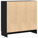 Bogskab 3 niveauer 82,5 x 30,5 x 80 cm Konstrueret træ Sort eg