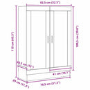 Bogskab Sort eg 82,5 x 30,5 x 115 cm Konstrueret træ