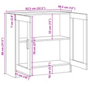 Bogskab Sort eg 82,5 x 30,5 x 80 cm Konstrueret træ