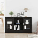 Sideboard Sort eg 120 x 30,5 x 70 cm Konstrueret træ