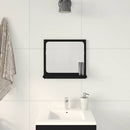 badeværelsesspejl 40x10,5x37 cm konstrueret træ sort egetræ