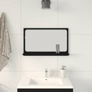 Spejlhylde med hylde Sort eg 60 x 10,5 x 37 cm Konstrueret træ