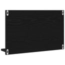 Spejlhylde med hylde Sort eg 60 x 10,5 x 37 cm Konstrueret træ