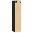 Badeværelsesskab Sort eg 30 x 30 x 130 cm Konstrueret træ