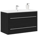 underskab til håndvask 80x38,5x48 cm konstrueret træ sort-eg