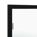 LED badeværelsesspejl med spejl Sort eg 100 x 8,5 x 37 cm Glas