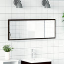 LED badeværelsesspejl med spejl Sort eg 100 x 8,5 x 37 cm Glas