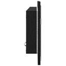 LED badeværelsesspejl med spejl Sort eg 100 x 8,5 x 37 cm Glas