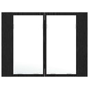 Badeværelsesspejlskab Sort eg 60 x 12 x 45 cm Konstrueret træ