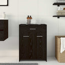 Badeværelsesskab Sort eg 60 x 33 x 80 cm Konstrueret træ