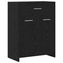 Badeværelsesskab Sort eg 60 x 33 x 80 cm Konstrueret træ