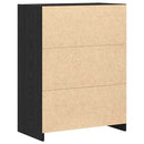 Badeværelsesskab Sort eg 60 x 33 x 80 cm Konstrueret træ