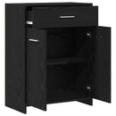 Badeværelsesskab Sort eg 60 x 33 x 80 cm Konstrueret træ