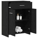 Badeværelsesskab Sort eg 60 x 33 x 80 cm Konstrueret træ