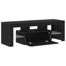 TV-skab med skuffe Sort eg 120 x 35 x 40 cm Konstrueret træ