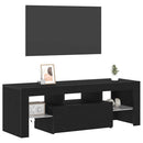 TV-skab med skuffe Sort eg 120 x 35 x 40 cm Konstrueret træ