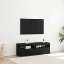 TV-skab med LED Sort eg 120 x 35 x 40 cm Konstrueret træ