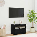 TV-skab med LED Sort eg 60 x 35 x 40 cm Konstrueret træ