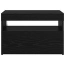TV-skab med LED Sort eg 60 x 35 x 40 cm Konstrueret træ