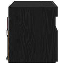 TV-skab med LED Sort eg 60 x 35 x 40 cm Konstrueret træ