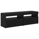 TV-skab med LED 2 pcs Sort eg 60 x 35 x 40 cm Konstrueret træ