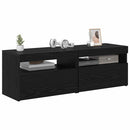 TV-skab med LED 2 pcs Sort eg 60 x 35 x 40 cm Konstrueret træ