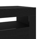 TV-skab med LED 2 pcs Sort eg 75 x 35 x 40 cm Konstrueret træ
