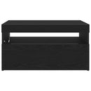 TV-skab med LED 2 pcs Sort eg 75 x 35 x 40 cm Konstrueret træ