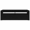 TV-skab med LED Sort eg 120 x 35 x 40 cm Konstrueret træ