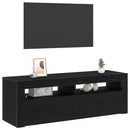 TV-skab med LED Sort eg 120 x 35 x 40 cm Konstrueret træ